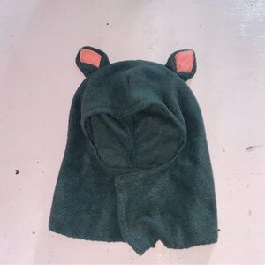 Adult / Big Kids Fleece Balaclava with Animal Ears Velcro Front Neck Gaiter